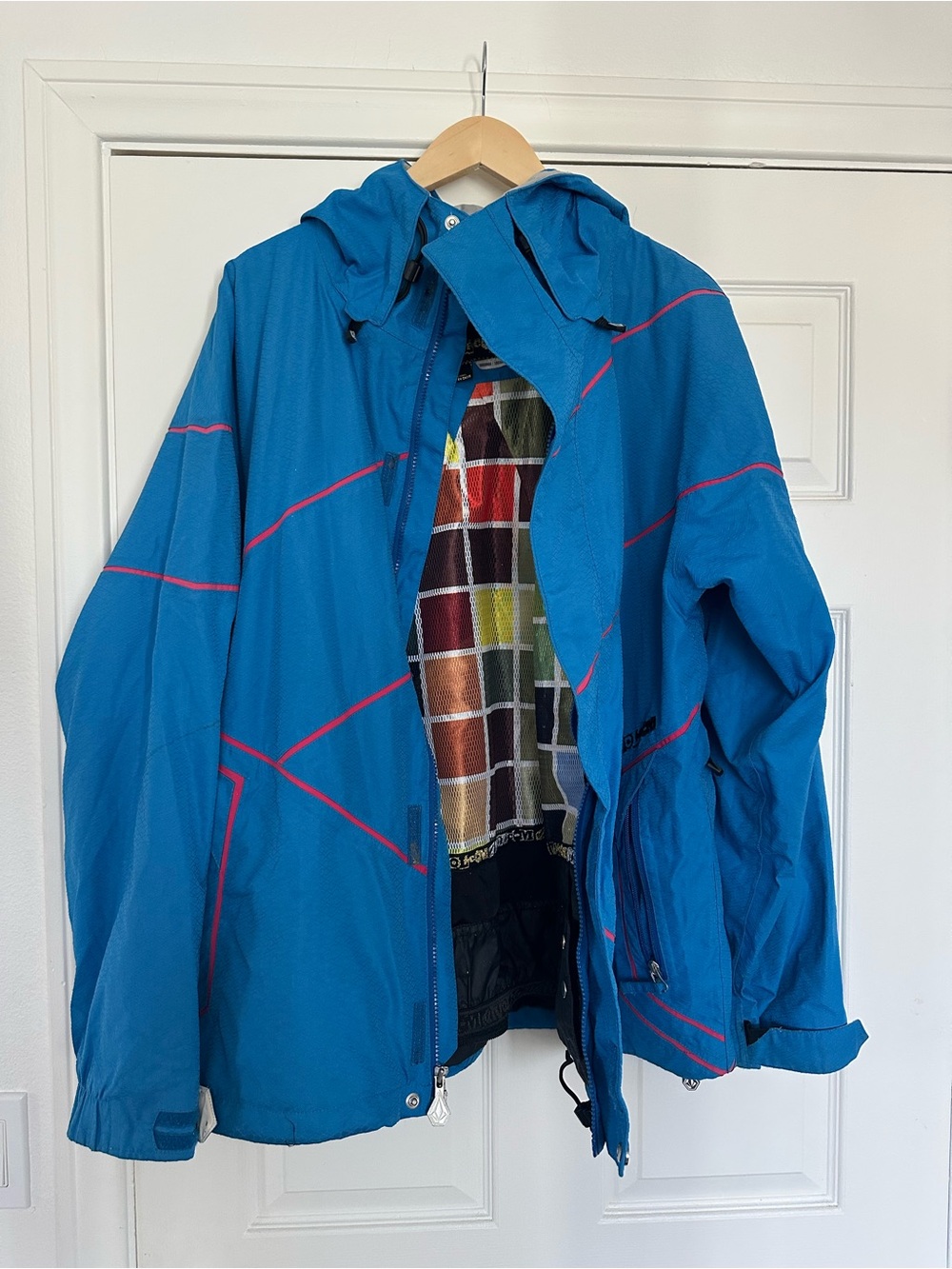Volcom Ski Snowboarding Jacket Y2K Neon Blue Pink